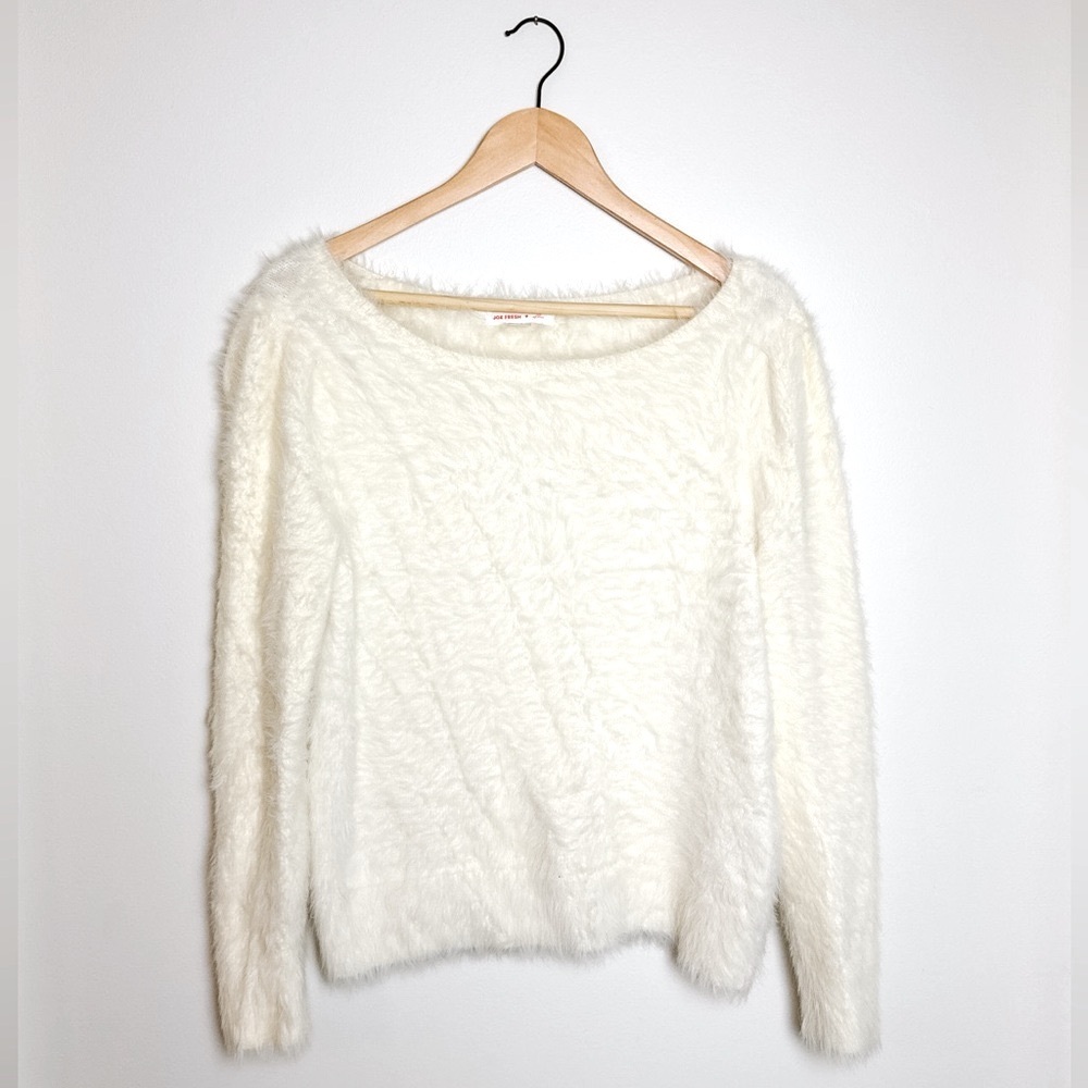 Soft Ivory Fuzzy Women's Sweater